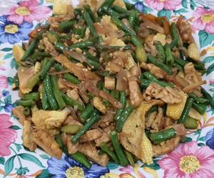 Resep mudah Oseng Kacang Panjang Tempe Telur dan Baby Corn Nikmat Lezat