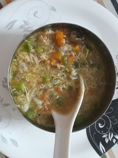 ভেজিটেবল চিকেন স্যুপ(vegetable chicken soup recipe in Bengali) রেসিপির প্রধান ছবি