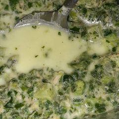 A picture of Chicken and Spinach Soup.
