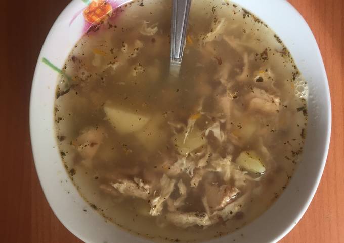 Густой гречневый суп с мясом