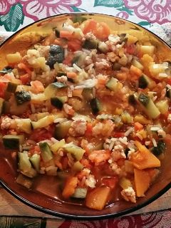 Una foto de Guiso Saludable de arroz con pollo