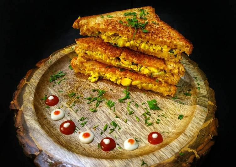 Simple Way to Make Any-night-of-the-week Paneer- Baby Corn Sandwich