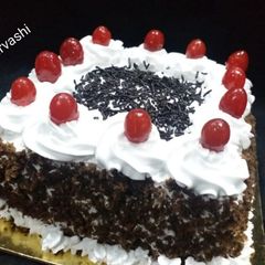 A picture of Black forest cake.