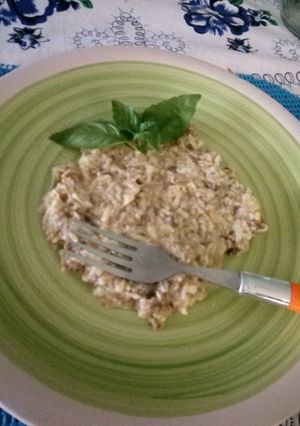 Una foto de Guiso de zapallo italiano y carne de soya
