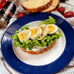 Homemade oatmeal bread and boiled egg sandwich A picture of Homemade oatmeal bread and boiled egg sandwich.