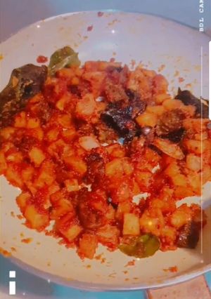 Foto resep Sambel goreng kentang + Ati