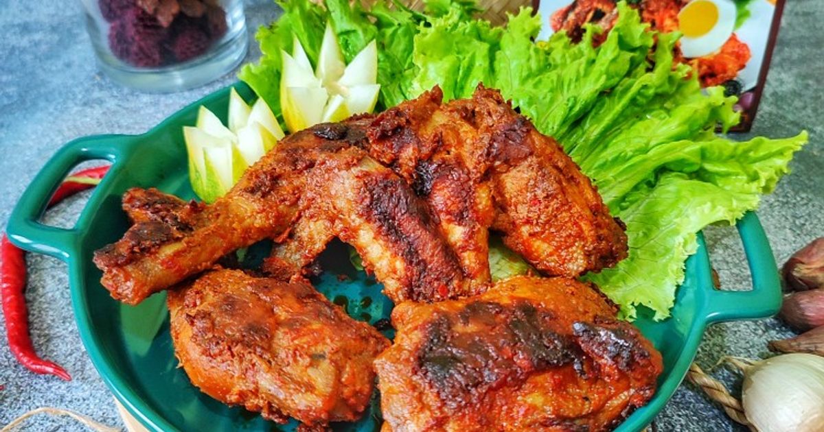 Resep ayam bumbu rujak bumbu bamboe rumahan enak dan mudah - Cookpad
