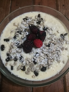 Una foto de Atol de avena con extra proteína