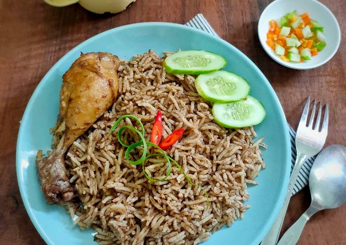 Cara Buat Nasi kebuli ayam (bumbu instan) Anti Gagal