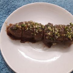 A picture of Chocolate banana sushi.