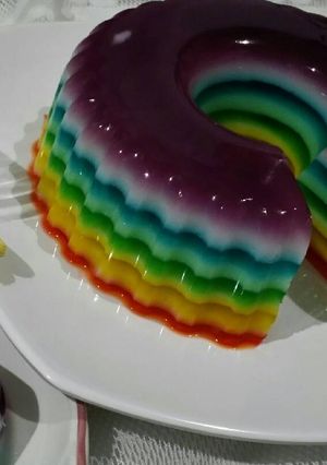 Foto resep Puding Rainbow