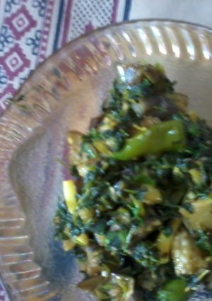 A picture of Methi baingan.