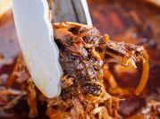 A picture of bbq sauce beef brisket