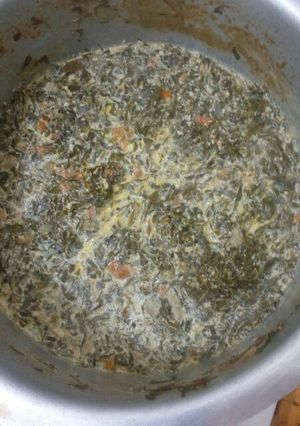 A picture of Mixed terere and sukuma wiki(pig weed and kale).
