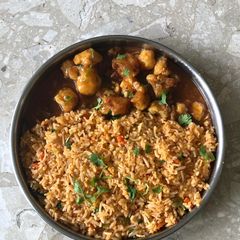 A picture of Schezwan Rice.