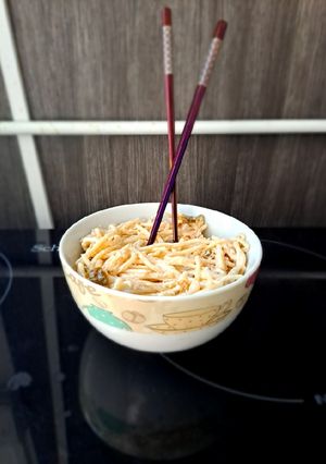 Una foto de Pasta fría con atún