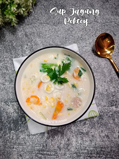 Foto resep Sup Jagung Pokcoy