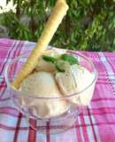 Helado de vainilla con anacardos