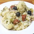 Coliflor con olivas negras