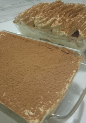 صورة لوصفة Tiramisu❤🥄تيراميسو بدون بيض بدون وماسكربون ❤️‍🩹