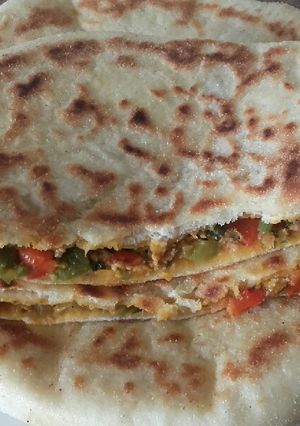 Foto principal de Batbout marroquí *panes rellenos / receta de Ramadán