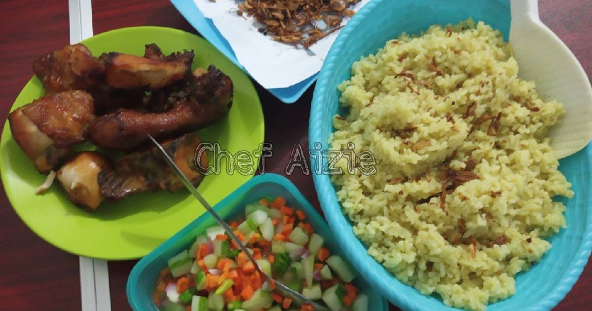 Resep Nasi Kebuli Ayam Rempah + Acar Oleh Chef Rumahan Aizie - Cookpad