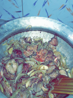 A picture of Kaleji Masala or Liver Masala.