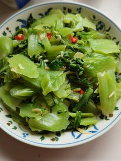 薑片蝦皮炒芥菜 的食譜成品照片