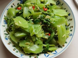 薑片蝦皮炒芥菜
