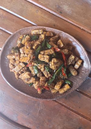 Foto resep Tumis tempe kacang panjang