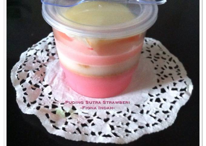 Resep Puding Sutra Strawberi Anti Gagal