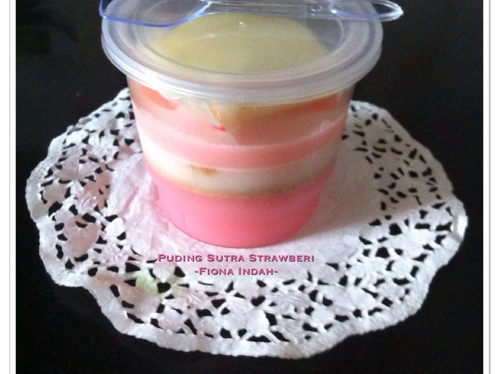 Resep Puding Sutra Strawberi Anti Gagal