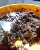 Brownie indeciso de Manzana, Limón, Coco y Malta * vegano