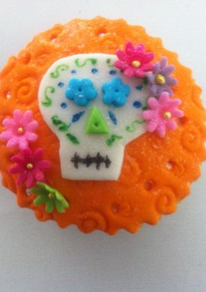 Una foto de Cupcake de Catrina Halloween