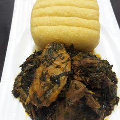 A picture of Afang soup.
