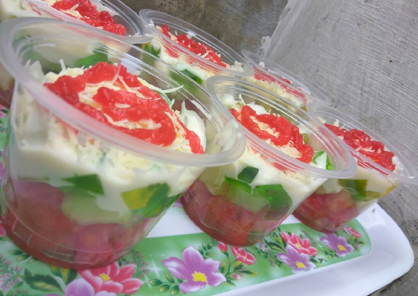 Salad Buah Mini Saos Stroberi