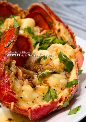 A picture of Lobsters 🦞in Garlic Butter Sauce.