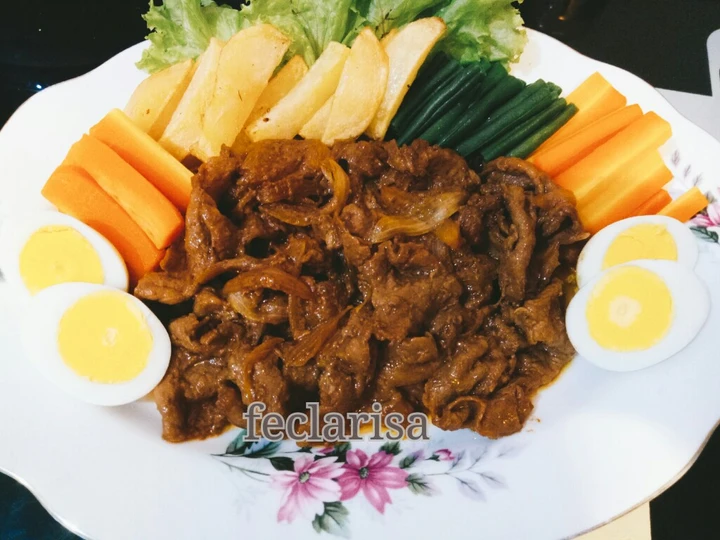 Langkah Mudah untuk Menyiapkan Resep Bestik sapi simple dan mudah Anti Ribet, Mantap