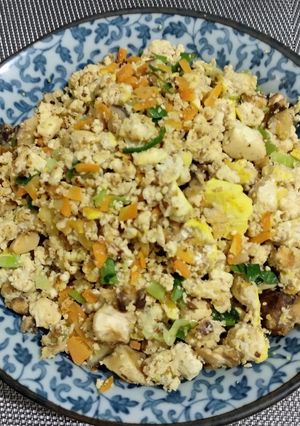 Foto resep 炒り豆腐 (stir-fried tahu)