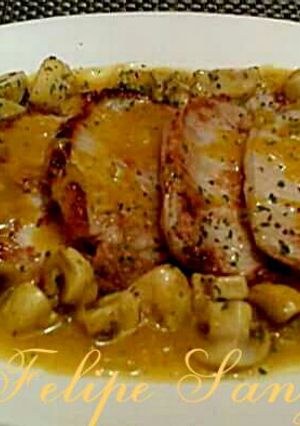 Foto principal de Cinta lomo de cerdo, con salsa de champiñones