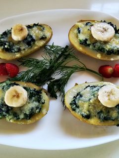 Una foto de Patatas rellenas de espinacas