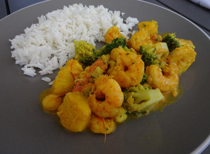 Foto de 😊Caril de camarão e legumes