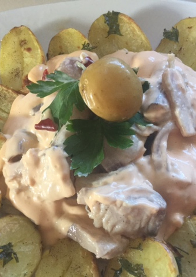 Una foto de Ceviche de bonito
