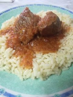 Φωτογραφία της συνταγής Μοσχαράκι κοκκινιστό με ρύζι