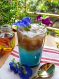 আইসড ব্লু লাতে (Iced blue latte recipe in Bengali)
