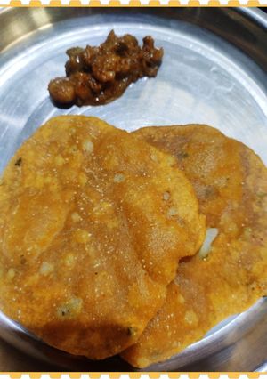 A picture of உருளைக் கிழங்கு மாவு பூரி(potato flour Puri).
