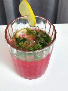 A picture of Rose mint mocktail.
