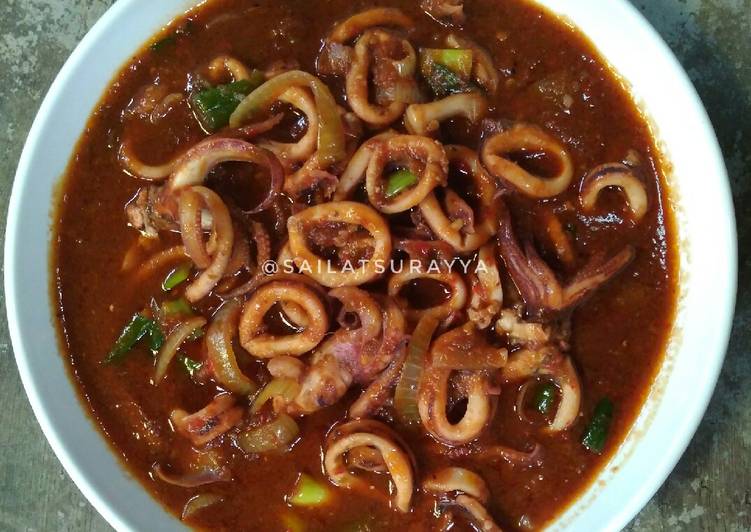 Cumi Saus Pedas Asam Manis