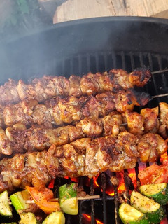 A picture of Bacon Paste BBQ Chicken Skewers.