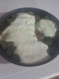 Canelones verdes masa integral de acelga relleno con carne